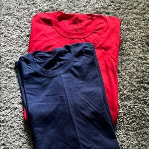 Fruit of the Loom Red and Blue Short Sleeve Tees